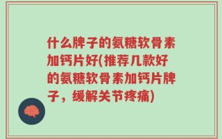 什么牌子的氨糖软骨素加钙片好(推荐几款好的氨糖软骨素加钙片牌子，缓解关节疼痛)