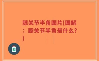 膝关节半角图片(图解：膝关节半角是什么？)