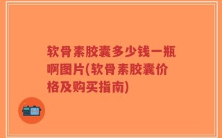 软骨素胶囊多少钱一瓶啊图片(软骨素胶囊价格及购买指南)