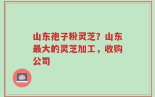山东孢子粉灵芝？山东最大的灵芝加工，收购公司