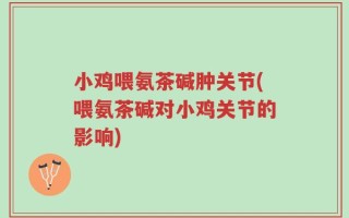 小鸡喂氨茶碱肿关节(喂氨茶碱对小鸡关节的影响)