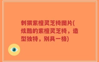 刺猬紫檀灵芝椅图片(炫酷的紫檀灵芝椅，造型独特，别具一格)