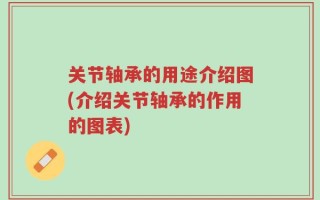 关节轴承的用途介绍图(介绍关节轴承的作用的图表)