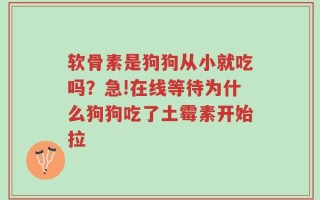软骨素是狗狗从小就吃吗？急!在线等待为什么狗狗吃了土霉素开始拉