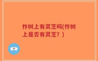 柞树上有灵芝吗(柞树上是否有灵芝？)