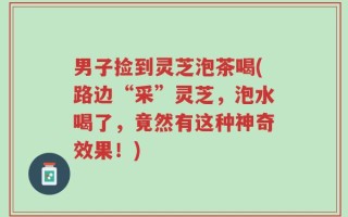 男子捡到灵芝泡茶喝(路边“采”灵芝，泡水喝了，竟然有这种神奇效果！)