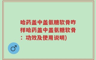 哈药盖中盖氨糖软骨咋样哈药盖中盖氨糖软骨：功效及使用说明)