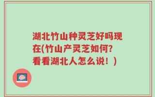湖北竹山种灵芝好吗现在(竹山产灵芝如何？看看湖北人怎么说！)