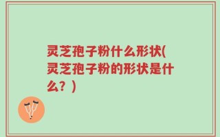 灵芝孢子粉什么形状(灵芝孢子粉的形状是什么？)