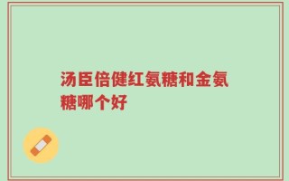 汤臣倍健红氨糖和金氨糖哪个好