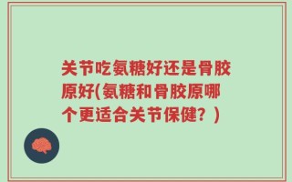 关节吃氨糖好还是骨胶原好(氨糖和骨胶原哪个更适合关节保健？)