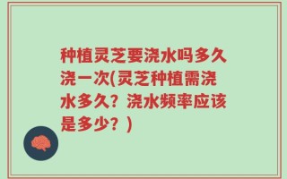 种植灵芝要浇水吗多久浇一次(灵芝种植需浇水多久？浇水频率应该是多少？)