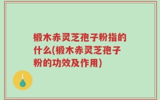 椴木赤灵芝孢子粉指的什么(椴木赤灵芝孢子粉的功效及作用)