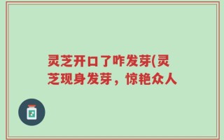 灵芝开口了咋发芽(灵芝现身发芽，惊艳众人