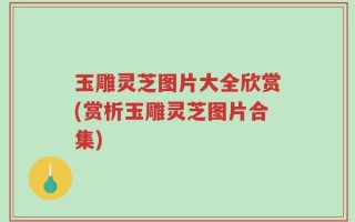 玉雕灵芝图片大全欣赏(赏析玉雕灵芝图片合集)
