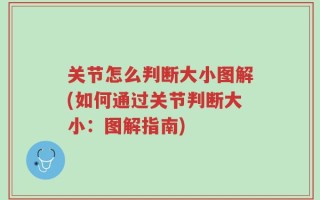 关节怎么判断大小图解(如何通过关节判断大小：图解指南)