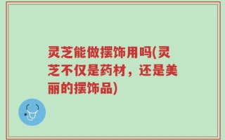 灵芝能做摆饰用吗(灵芝不仅是药材，还是美丽的摆饰品)