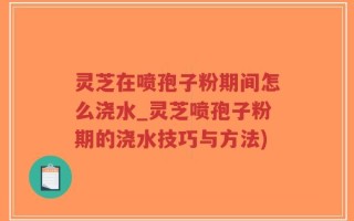 灵芝在喷孢子粉期间怎么浇水_灵芝喷孢子粉期的浇水技巧与方法)