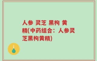 人参 灵芝 黑枸 黄精(中药组合：人参灵芝黑枸黄精)