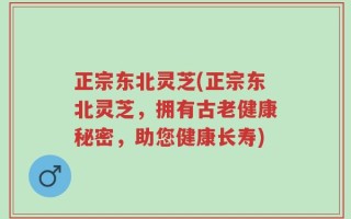 正宗东北灵芝(正宗东北灵芝，拥有古老健康秘密，助您健康长寿)