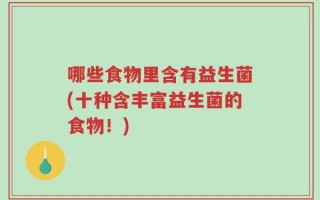 哪些食物里含有益生菌(十种含丰富益生菌的食物！)
