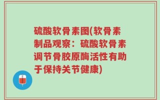 硫酸软骨素图(软骨素制品观察：硫酸软骨素调节骨胶原酶活性有助于保持关节健康)