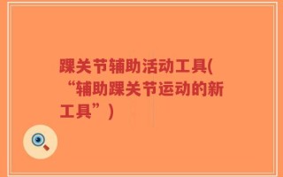 踝关节辅助活动工具(“辅助踝关节运动的新工具”)