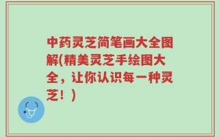 中药灵芝简笔画大全图解(精美灵芝手绘图大全，让你认识每一种灵芝！)