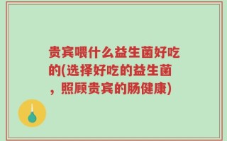 贵宾喂什么益生菌好吃的(选择好吃的益生菌，照顾贵宾的肠健康)