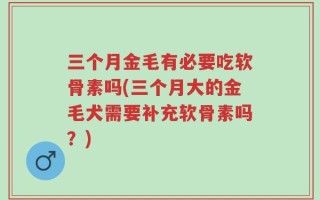三个月金毛有必要吃软骨素吗(三个月大的金毛犬需要补充软骨素吗？)