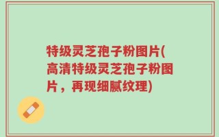特级灵芝孢子粉图片(高清特级灵芝孢子粉图片，再现细腻纹理)