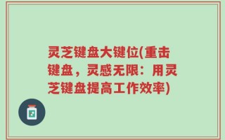 灵芝键盘大键位(重击键盘，灵感无限：用灵芝键盘提高工作效率)