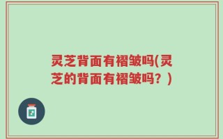 灵芝背面有褶皱吗(灵芝的背面有褶皱吗？)