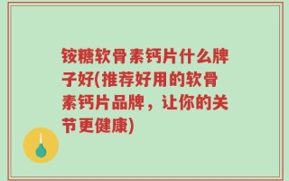 铵糖软骨素钙片什么牌子好(推荐好用的软骨素钙片品牌，让你的关节更健康)
