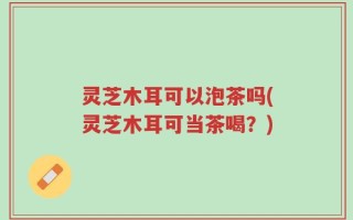灵芝木耳可以泡茶吗(灵芝木耳可当茶喝？)