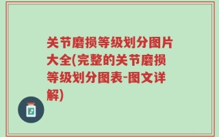 关节磨损等级划分图片大全(完整的关节磨损等级划分图表-图文详解)