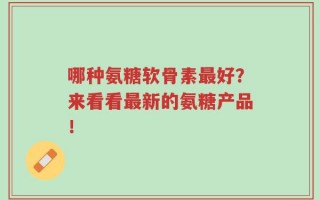 哪种氨糖软骨素最好？来看看最新的氨糖产品！