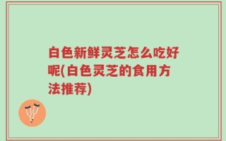 白色新鲜灵芝怎么吃好呢(白色灵芝的食用方法推荐)