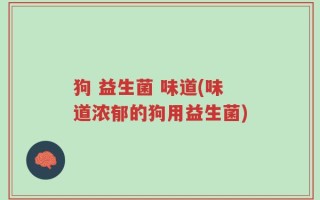 狗 益生菌 味道(味道浓郁的狗用益生菌)