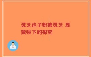 灵芝孢子粉掺灵芝 显微镜下的探究