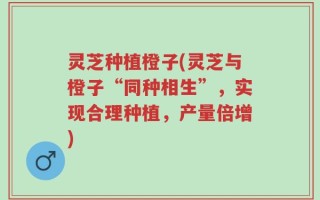 灵芝种植橙子(灵芝与橙子“同种相生”，实现合理种植，产量倍增)