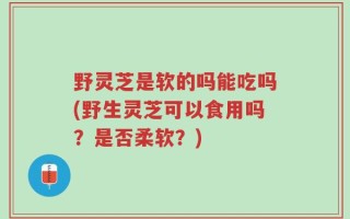 野灵芝是软的吗能吃吗(野生灵芝可以食用吗？是否柔软？)