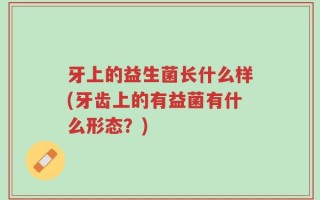牙上的益生菌长什么样(牙齿上的有益菌有什么形态？)