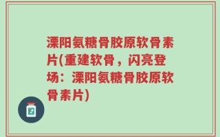 溧阳氨糖骨胶原软骨素片(重建软骨，闪亮登场：溧阳氨糖骨胶原软骨素片)