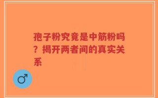 孢子粉究竟是中筋粉吗？揭开两者间的真实关系