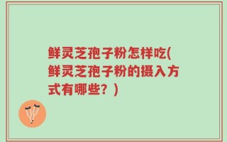 鲜灵芝孢子粉怎样吃(鲜灵芝孢子粉的摄入方式有哪些？)
