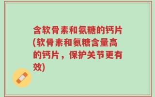 含软骨素和氨糖的钙片(软骨素和氨糖含量高的钙片，保护关节更有效)
