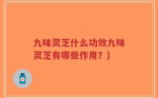 九味灵芝什么功效九味灵芝有哪些作用？)