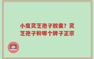 小度灵芝孢子胶囊？灵芝孢子粉哪个牌子正宗