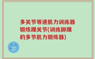 多关节等速肌力训练器锻炼踝关节(训练脚踝的多节肌力锻炼器)
